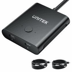 🔌🖥️ Unitek Bidirektionaler USB-C-Schalter - 2 Computer teilen sich 1 Gerät