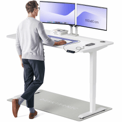 Desktronic Höhenverstellbarer Schreibtisch (160x80cm) - Elektrisch Höhenverstellbarer Schreibtisch mit Dual-Motor & Touchscreen 🖥️📏