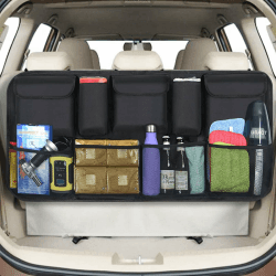 🚗 URAQT Kofferraum Organizer Auto 🌟 Wasserdichte Taschen mit Elastischem Netz und Klettverschluss