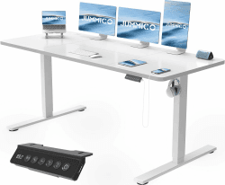 JUMMICO Höhenverstellbarer Schreibtisch mit USB-Ladeanschluss 🌟