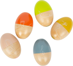 🎶 Angebot: small foot Musikeier 'Groovy Beats' 5 Schütteleier für Kinder 🥚🥁