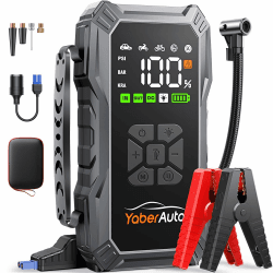 YaberAuto Starthilfe Powerbank mit Luftkompressor 150PSI 5500A 23,800mAh