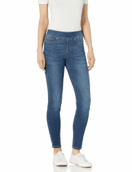 Amazon Essentials Damen Pull-On Stretch-Jeggings mit mittelhohem Bund (in Übergrößen erhältlich) 40 Kurz Mittelblau 😍👖