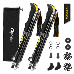 🌟 Glymnis Wanderstöcke Trekkingstöcke Walking Stöcke 7075 Aluminium Wanderstock verstellbar 110-130cm 🌟