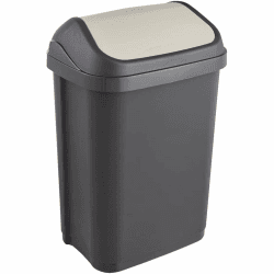 🗑️🌟 Angebot: keeeper Mülleimer mit Schwingdeckel 10 l Swantje Graphit-Grau!