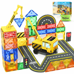 🧩 Soyee Kinderspiele Magnetische Bausteine Straßenset mit Magnetkran 🏗️