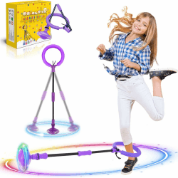 🎉 Kinder Blinkender Springring - Sport Sprungball - Faltbarer Flash Jumping Ball