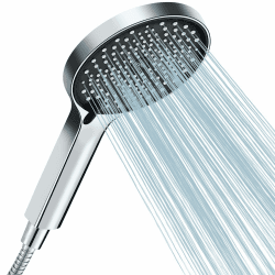 🚿 Cobbe Duschkopf Wassersparender, Sparduschkopf, Duschkopf mit Schlauch, Großem Regendusche Duschkopf Druckerhöhend, Wassersparender Duschkopf mit 3 Strahlarten, Schwarz/Chrom