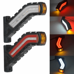 🚗 2 x LED Gummi Begrenzungsleuchte Seitenleuchte, 12V 24V - Deal