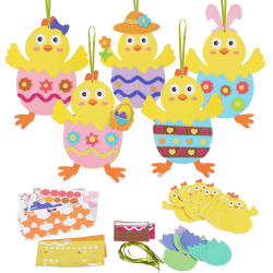 🐣 LAMEK 12 Osterküken Bastelset für Kinder zum Basteln für Ostern 🎨