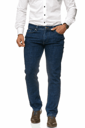 Herren Jeans - Regular-Fit Stretch - Hochwertige Straight Jeans Herren Hose - Business Anzug Freizeit 31W / 32L Blau ⭐️👖