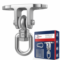 360° Drehbarer Schaukelhaken 450KG Kapazität Edelstahl Deckenhalterung Deckenhaken für Hängesessel | Hängematte | Slingtrainer | Boxsack | Yoga 🌟