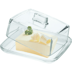 🧈 KADAX Butterdose aus Glas - Rechteckige Butterglocke mit Deckel und Griff