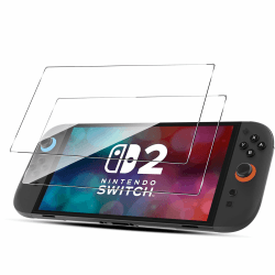 LiiLaa Schutzfolie für Nintendo Switch 2 Model 2025 - 2 Stück Gehärtete Glas Schutz Folie
