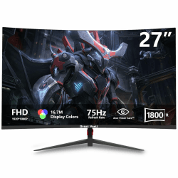 🎮 Curved Gaming Monitor 27 Zoll | 75 Hz | FHD | HDR | Anti-Blue Light | FreeSync