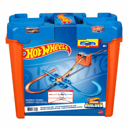 🏎️ Hot Wheels Bahn Track Builder Deluxe Stunt Box - Autorennbahn Bauset 🏁