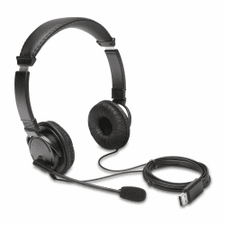 🎧 Kensington USB-HiFi-Kopfhörer mit Mikrofon, Hochwertiger Stereosound, Schwarz