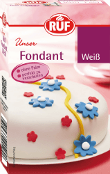 🍰🎨 RUF Fondant weiß 250g (1er Pack) - Glutenfrei & Vegan 🌼🌈