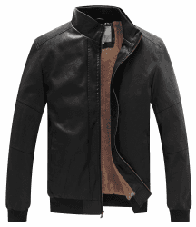 WenVen Herren Lederjacke Winterjacke 🧥