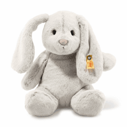 🐰 Steiff Hoppie Hase mit Schlappohren 28 cm hellgrau - Sonderangebot!