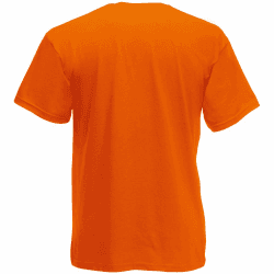 👕 Fruit of the Loom Herren Original T Kurzärmeliges Rundhals-T-Shirt (1er Pack) L Orange - Sonderangebot!