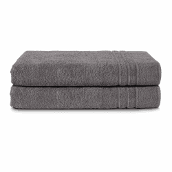 🧖‍♂️🔥 Komfortec 2er Saunatuch Set 80x200 cm aus 100% Baumwolle | Anthrazit Grau | XXL-Saunatücher