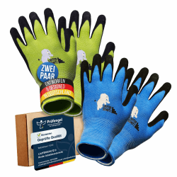 🧤🌱 LAUTER SCHUTZ ® für Kinder: 2 Paar Garten-Arbeitshandschuhe 🌱🧤