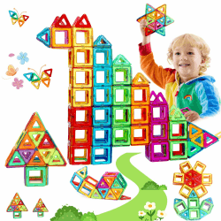 🧩 Magnetische Bausteine Spielzeug ab 3 Jahre alte Magnetspielzeug Magnete für Kinder Geschenk für Mädchen Junge 3 4 5 6 7 Jahre Kreativität Montessori Spielzeug Weihnachten-38pcs
