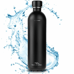 MATE OF STEEL® 100% Plastikfreie 1000ml Edelstahl Flasche Kompatibel mit Sodastream Easy & DUO 🌿🌍