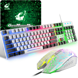 Gaming Farbblock Tastatur Und Maus Set 🎮🌈