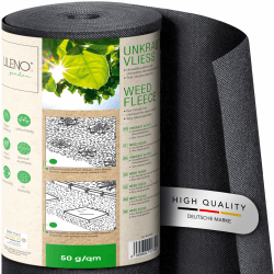 🌿 LILENO HOME Unkrautvlies Gartenvlies gegen Unkraut 50m² [50 g/qm] 🌱