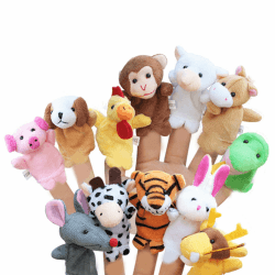 LIMEOW Familie Fingerpuppen Set - Finger Plüschtier - Kinder Spielzeug 🐶