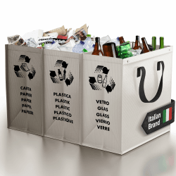 🌿 PTMS® Mülltrennsystem Taschen für Papier, Glas und Plastik 🌍 - Umweltfreundliche Mülleimer 3 Fächer
