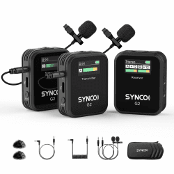 SYNCO Wireless Lavalier Mikrofon G2(A2) 2.4GHz Ansteckmikrofon Kabellos 8H 200m Reichweite