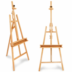 🎨 Artina Staffelei Holz Groß Barcelona - Holzstaffelei für Leinwände bis 120cm - 225cm höhe verstellbar 🖌️