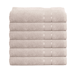 🔥 Super Angebot! 6er Handtuchset 100% Baumwolle in Beige 🧼