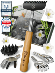 🌟 Angebot: HELDSON® Rückenkratzer Holz EXTRA STABIL [6 Kratzvarianten]