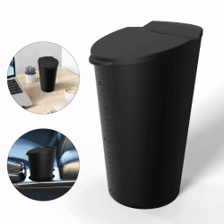 🚗🗑️ Topfit Auto Mülleimer mit Deckel Silikon Universal 📱 Abfalleimer für Getränkehalter 🏠