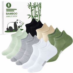 🎁 InaWarm Bambus Sneaker Socken Damen 39-42 35-38, 6 Paar Atmungsaktive Sportsocken 🧦