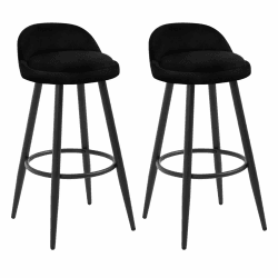 🌟 WOLTU Barhocker 2er Set - Schwarz - BH296sz-2 🌟