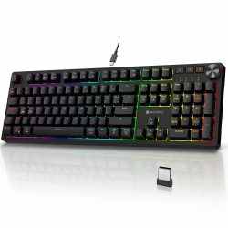 🎮🌈 KOORUI Gaming Tastatur: Mechanisch, Kabellos/Kabelgebunden/Bluetooth RGB Keyboard