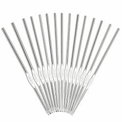 Kleine Häkelnadel Set, 15 Stück Feine Edelstahl Häkelnadeln 0,6-3,0 mm ❤️