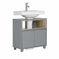 🛁 SoBuy Waschbeckenunterschrank: Dunkelgrau BHT ca. 60x61x30cm 🚿