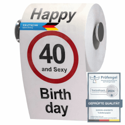 🎉 GOODS+GADGETS Lustiges Fun Klopapier zum 40. Geburtstag 🎂🚽