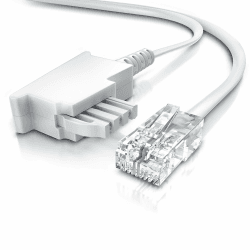 CSL - Internet Kabel Routerkabel - TAE-F Stecker auf RJ45 Stecker - 10m - Internetkabel – Router an die Telefondose – Kompatibel mit DSL VDSL Fritzbox Internet, TAE - weiß 🌐🔌