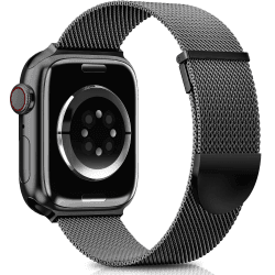 🌟 Higgs Ersatzarmband für Apple Watch | Schwarz Edelstahl Metall | Magnetisch Einstellbar