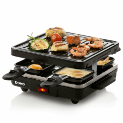 🧀🔥 Domo DO9147G Raclette-Grill 'Just US' -4 P-600 W, Metall, 1 Liter, schwarz 🧀🔥