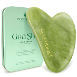 Plantifique Jade Gua Sha Stein für Gesichtsmassage 🌿🌸