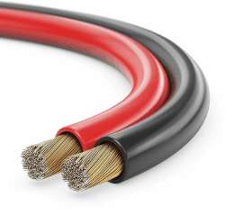 🔊🔴🖤 Sonero® 10 Meter 2x2,50mm² CCA Lautsprecherkabel 🖤🔴