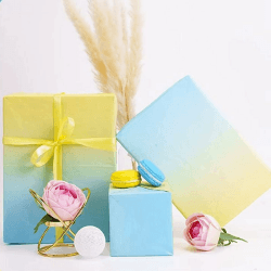 ZYOOO 15 Blatt 70cm x 50cm Seidenpapier Blau Gelb Steigung 🎁🌸